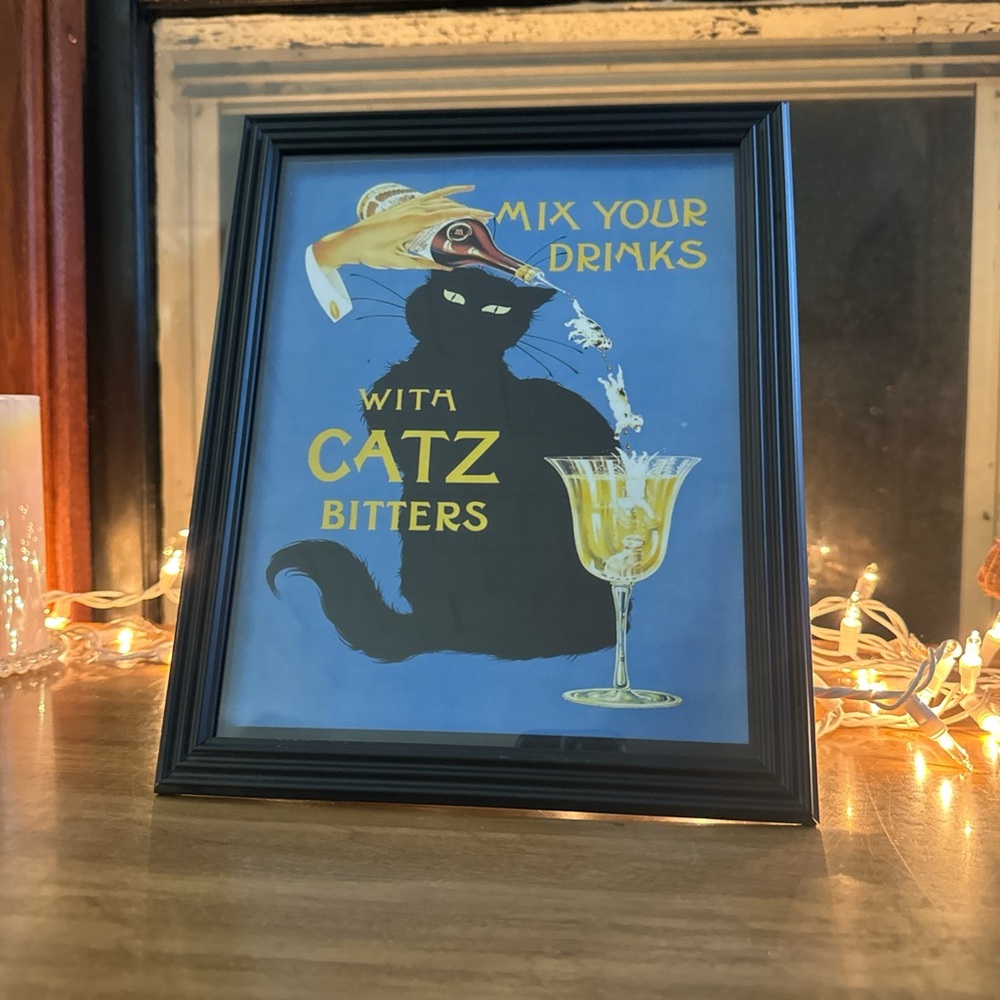 Vintage Cat Bitters Poster Art